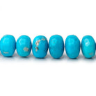 5.5 - 9mm Armenian Turquoise Plain Rondelle Beads 20 inch 106 pieces AAA - Beadsofcambay.com