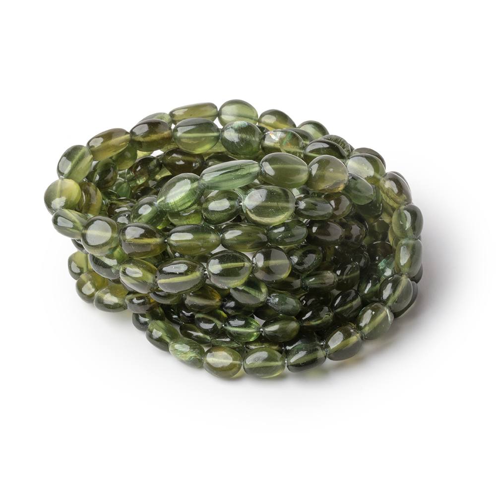 5.5 - 9mm Green Apatite Plain Nugget Beads 16 inch 52 pieces - Beadsofcambay.com