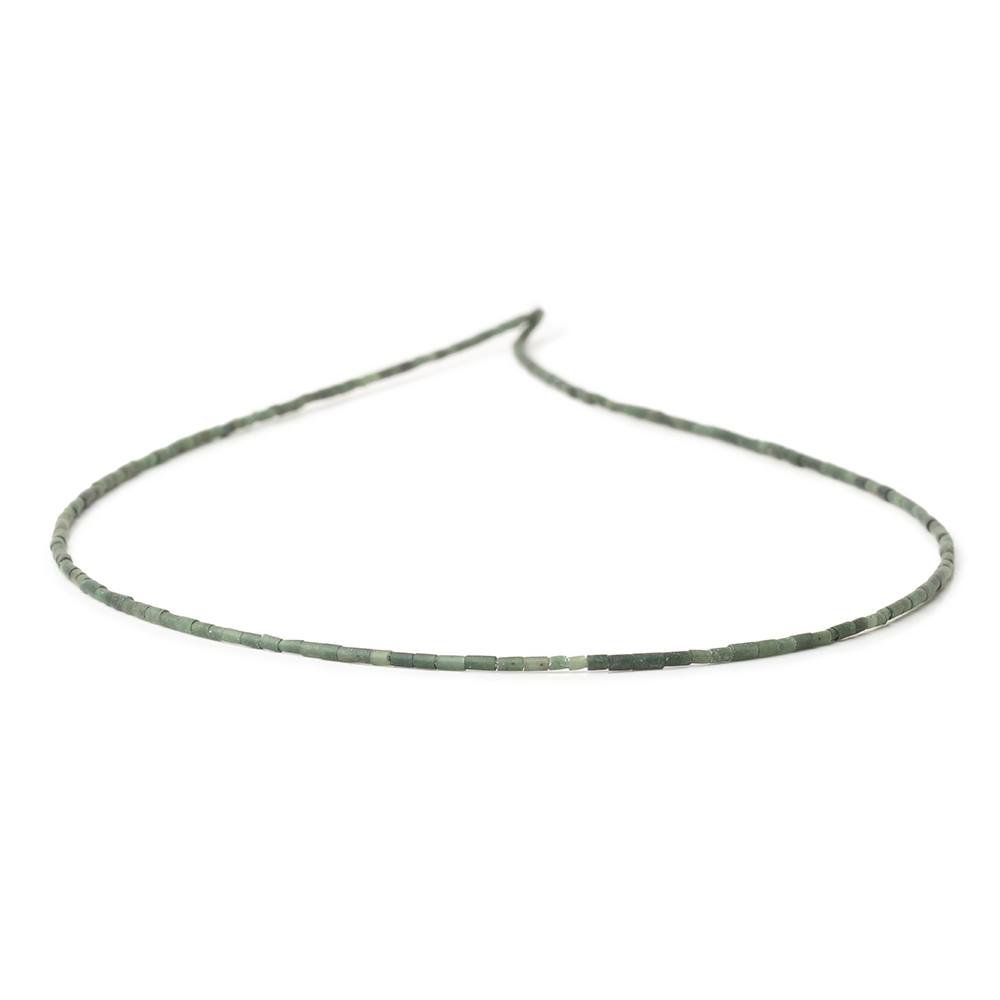 1-1.4mm Jade Hand-Cut Tube Beads 14.5 inch 180 pieces - BeadsofCambay.com