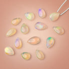 9-10mm Ethiopian Opal Plain Pear 1 Focal Bead AAA - BeadsofCambay.com