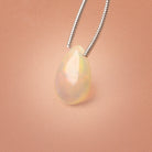 12x8mm Ethiopian Opal Plain Pear 1 Focal Bead AAA - BeadsofCambay.com