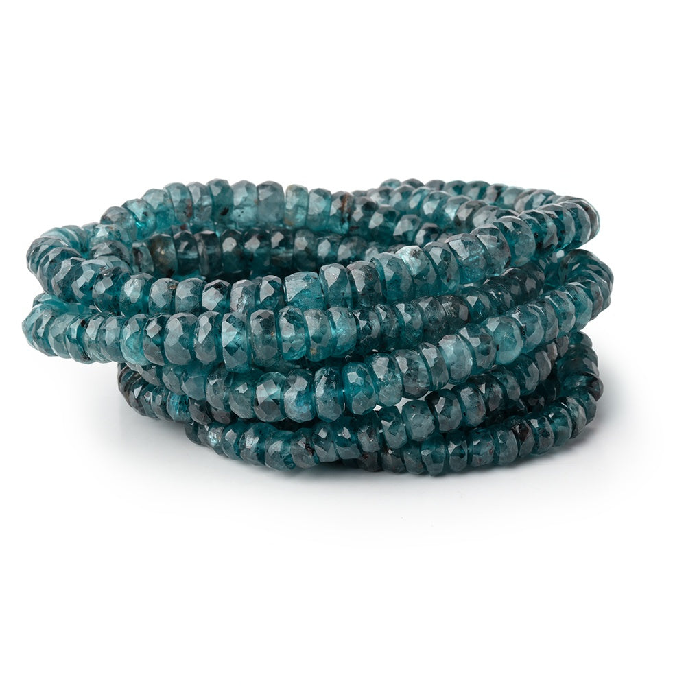 4-7mm Indigo Kyanite Faceted Rondelle Beads 16 inch 140 pieces AA - BeadsofCambay.com