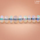 8mm Ethiopian Opal 1.5mm Large Hole Faceted Rondelle 8 inch 45 Beads AA - BeadsofCambay.com