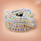 8mm Ethiopian Opal 1.5mm Large Hole Faceted Rondelle 8 inch 45 Beads AA - BeadsofCambay.com