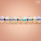 7mm Ethiopian Opal 1.5mm Large Hole Faceted Rondelle 8 inch 50 Beads AA - BeadsofCambay.com