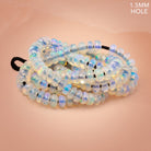 7mm Ethiopian Opal 1.5mm Large Hole Faceted Rondelle 8 inch 50 Beads AA - BeadsofCambay.com
