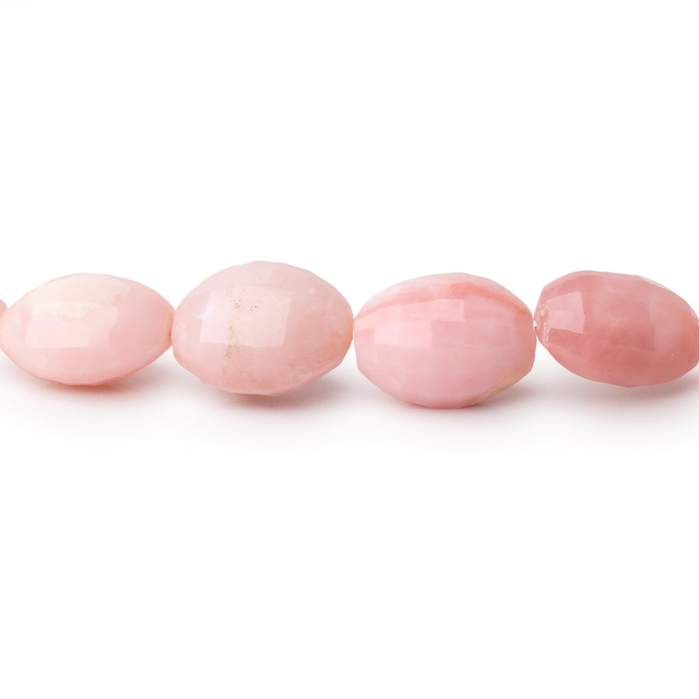 7x6-10x8mm Pink Peruvian Opal Faceted Oval Beads 16 inch 42 pieces - BeadsofCambay.com