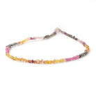 2-5mm Multi Color Sapphire Plain Chip Beads 16 inch 215 pieces - BeadsofCambay.com