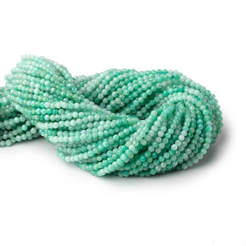 3mm Shaded Emerald Micro Faceted Round 12.25 inch 100 Beads - BeadsofCambay.com