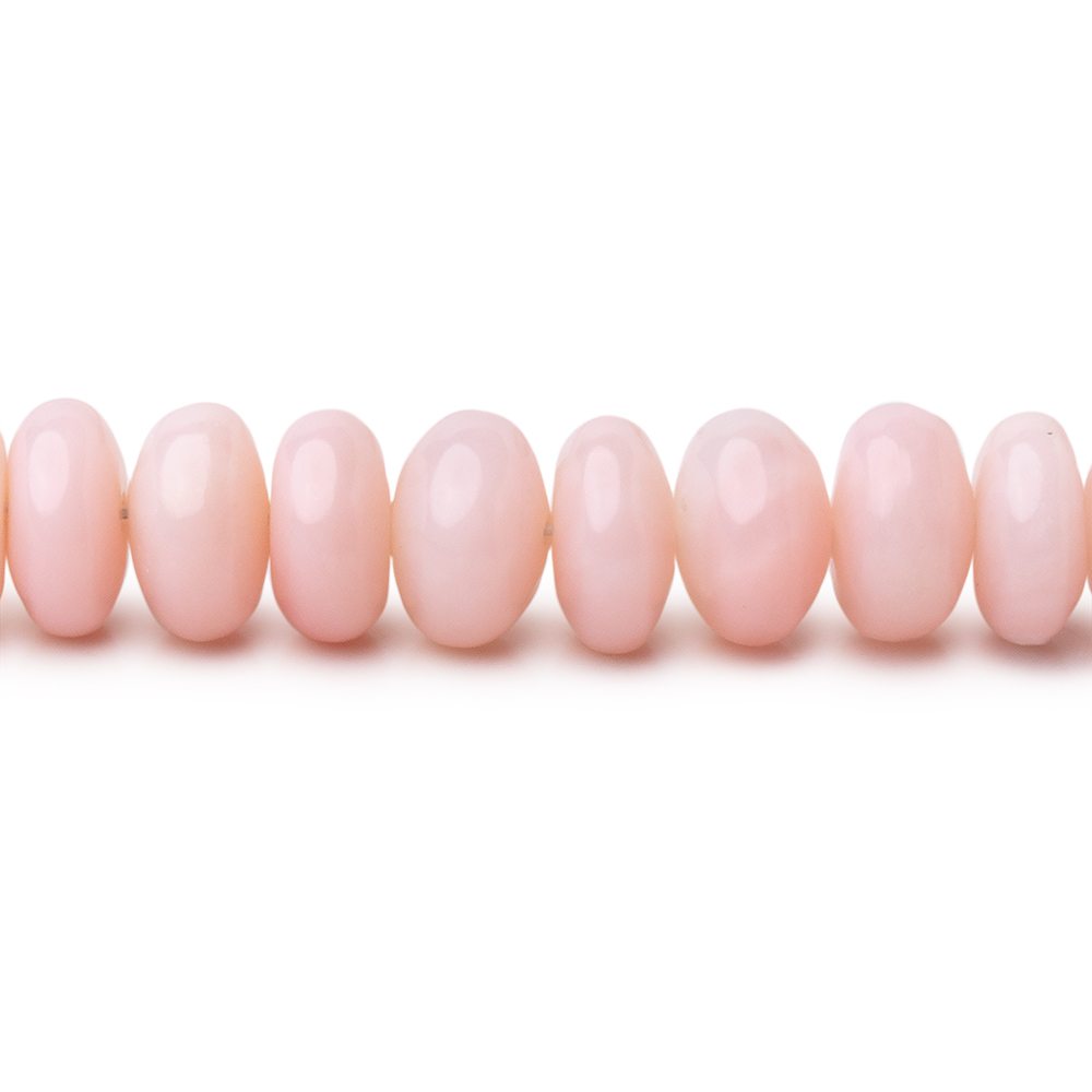 5-7mm Pink Peruvian Opal Plain Rondelle Beads 18 inch 115 pieces AA - BeadsofCambay.com