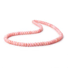 6-7mm Pink Peruvian Opal Plain Rondelle Beads 18 inch 106 pieces AA - BeadsofCambay.com