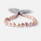 12-14mm Mauve Coin Freshwater Pearls 15.5 inch 27 Beads AAA - BeadsofCambay.com