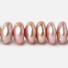 14-16mm Mauve Center Drilled Coin Freshwater Pearls 15.5 inch 54 Beads AA - BeadsofCambay.com