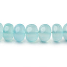 6-8mm Blue Chalcedony Plain Rondelle Beads 16 inch 80 pieces - BeadsofCambay.com