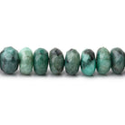 7.5-8mm Brazilian Emerald Faceted Rondelle 16 inch 85 Beads - BeadsofCambay.com