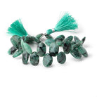 13x8-14x9mm Brazilian Emerald Top Drill Faceted Oval 8 inch 34 Beads - BeadsofCambay.com