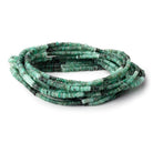 2-3.5mm Brazilian Emerald Plain Heishi Beads 16 inch 345 pieces - BeadsofCambay.com
