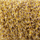 2mm Cape Amethyst Micro Faceted Rounds on Gold Plated Dangling Chain- BeadsofCambay.com
