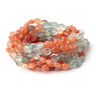 8x7-11x8mm Multi Color Madagascar Sunstone Plain Oval 18 inch 43 Beads - BeadsofCambay.com