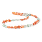 8x7-11x8mm Multi Color Madagascar Sunstone Plain Oval 18 inch 43 Beads - BeadsofCambay.com