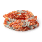 6.5-7mm Multi Color Madagascar Sunstone Plain Rondelle 18 inch 110 Beads AA - BeadsofCambay.com