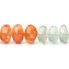 8-10mm Multi Color Madagascar Sunstone Plain Rondelle 18 inch 87 Beads AA - BeadsofCambay.com