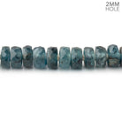 5.5-7mm Indigo Kyanite 2mm Large Hole Faceted Rondelle 8 inch 65 Beads - BeadsofCambay.com