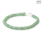 5-7mm Green Kyanite 2mm Large Hole Faceted Rondelle 8 inch 62 Beads - BeadsofCambay.com