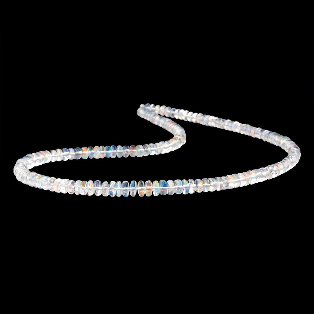 4-6mm Red Fire Rainbow Moonstone Plain Rondelle 16 inch 152 Beads AAA - BeadsofCambay.com