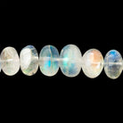 7-10mm Red Fire Rainbow Moonstone Plain Rondelle 15 inch 70 Beads AA - BeadsofCambay.com