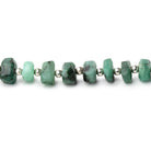 6.5-7mm Brazilian Emerald Side Drill Faceted Nugget 7.5 inch 35 Beads - BeadsofCambay.com