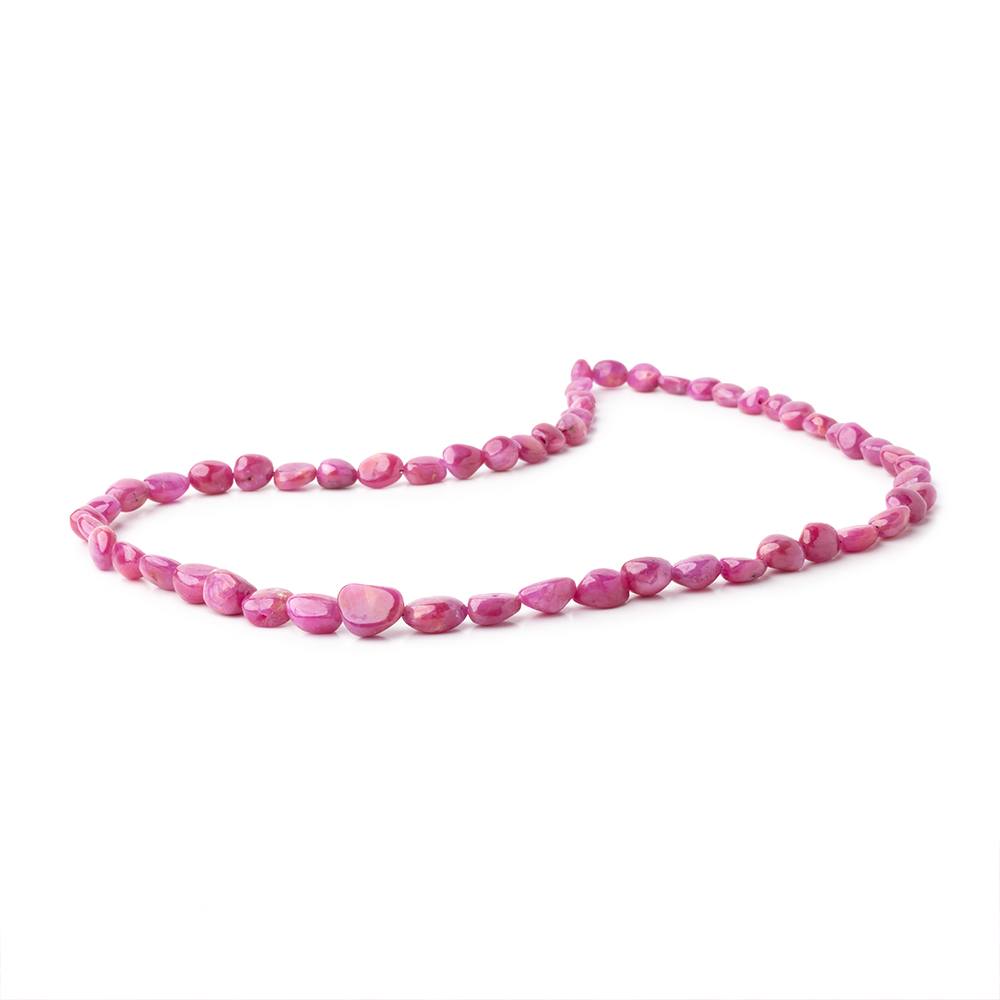 5x5-9x6mm Ruby Plain Nugget Beads 15 inch 50 pieces - BeadsofCambay.com