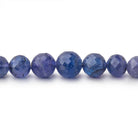 4.5-9mm Tanzanite Faceted Round Beads 18 inch 72 pieces AA - BeadsofCambay.com