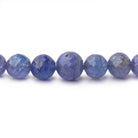 5-9mm Tanzanite Faceted Round Beads 14 inch 58 pieces AA - BeadsofCambay.com