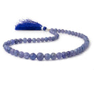 5-9mm Tanzanite Faceted Round Beads 14 inch 58 pieces AA - BeadsofCambay.com