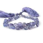5-9.5mm Tanzanite Faceted Heart Beads 9 inch 68 pieces - BeadsofCambay.com