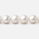9-11mm Off White Near Round Freshwater Pearls 15.75 inch 39 Beads - BeadsofCambay.com