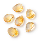 15-16.5mm Citrine Faceted Pear Focal Beads 1 piece - BeadsofCambay.com