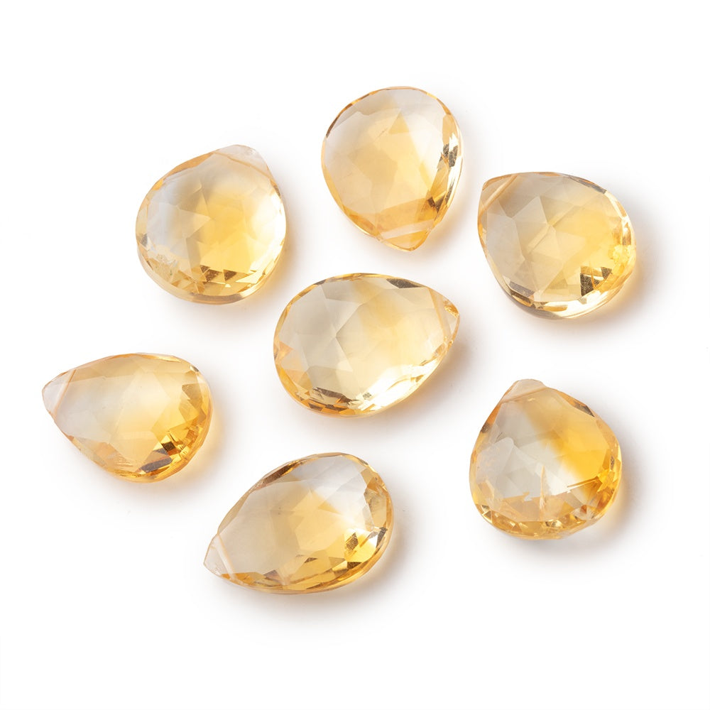 16.5-17mm Citrine Faceted Pear Focal Beads 1 piece - BeadsofCambay.com