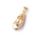 23x12mm Vermeil Capped Peach Ultra Baroque Pearl 1 Pendant - BeadsofCambay.com