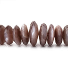 7.5-13.5mm Chocolate Moonstone German Faceted Rondelle 16 inch 103 Beads - BeadsofCambay.com