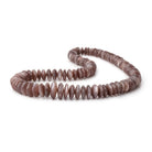 7.5-13.5mm Chocolate Moonstone German Faceted Rondelle 16 inch 103 Beads - BeadsofCambay.com