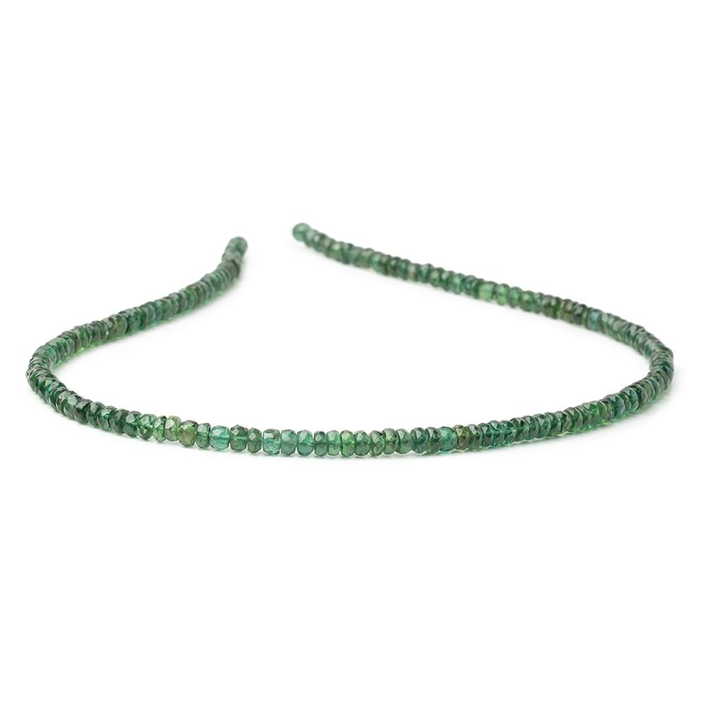 3.5-4mm Green Apatite Faceted Rondelle Beads 14 inch 140 pieces - BeadsofCambay.com