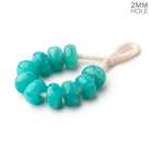 8mm Dark Amazonite 2mm Large Hole Plain Rondelle Set of 10 - BeadsofCambay.com