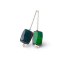 7-8mm Black Ethiopian Opal Plain Rectangle Set of 2 Focal Beads - BeadsofCambay.com
