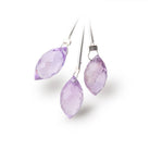 16-17.5mm Pink Amethyst Faceted Marquise Set of 3 Focal Beads - BeadsofCambay.com