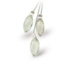 15.5-17mm Prasiolite Faceted Marquise Set of 3 Focal Beads - BeadsofCambay.com