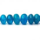 5-10mm Neon Blue Apatite Plain Rondelle Beads 15.5 inch 87 pieces AA - BeadsofCambay.com