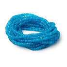 4.5-5mm Neon Blue Apatite Faceted Rondelle Beads 15.5 inch 148 pieces AA - BeadsofCambay.com