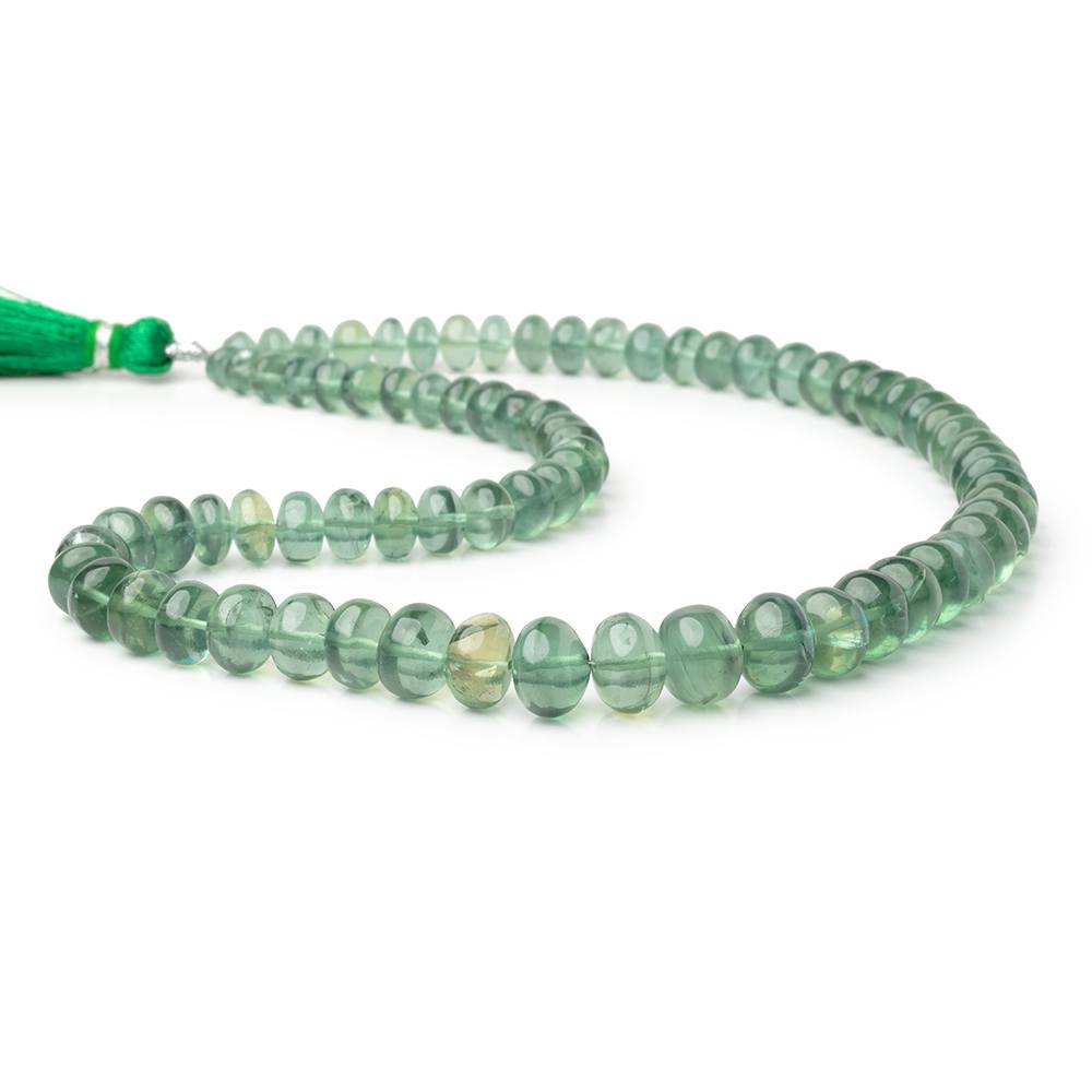 5.5-10mm Green Apatite Plain Rondelle Beads 15.5 inch 75 pieces AA - BeadsofCambay.com
